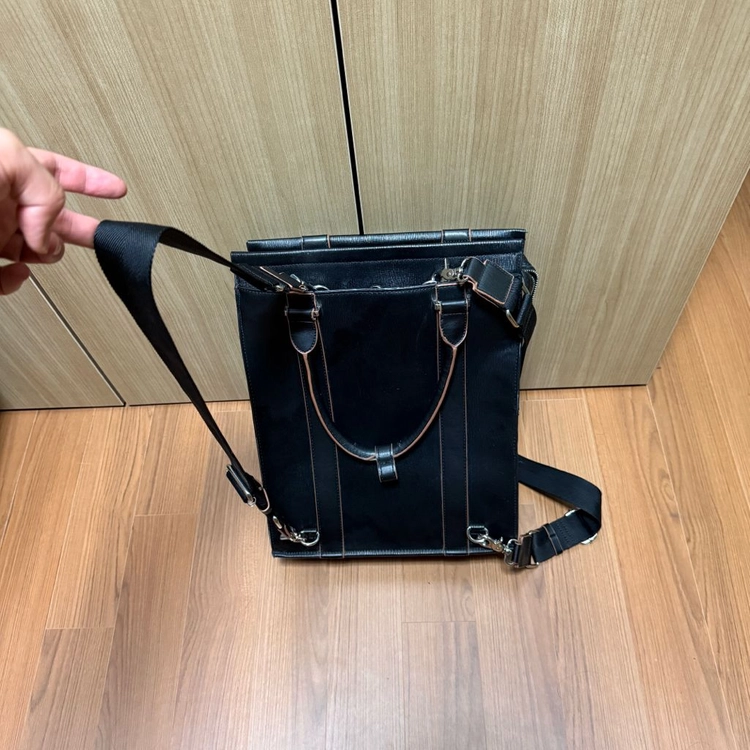 자라(ZARA) PU 검정 레더 가죽 토트백 (백팩겸용) 이미지