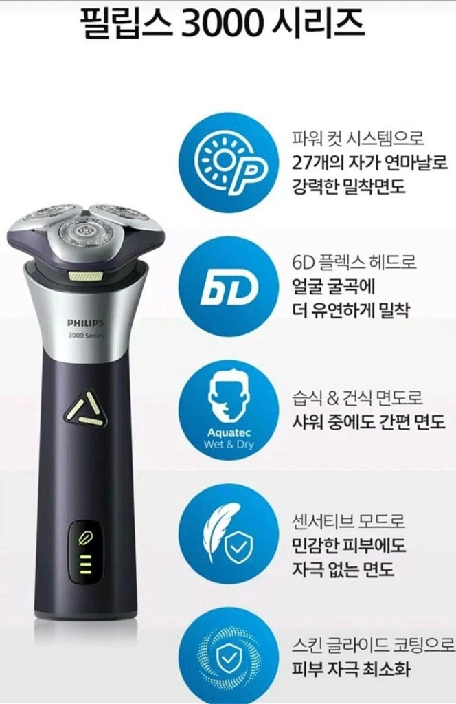필립스 스킨프로 S3885 전기면도기 이미지