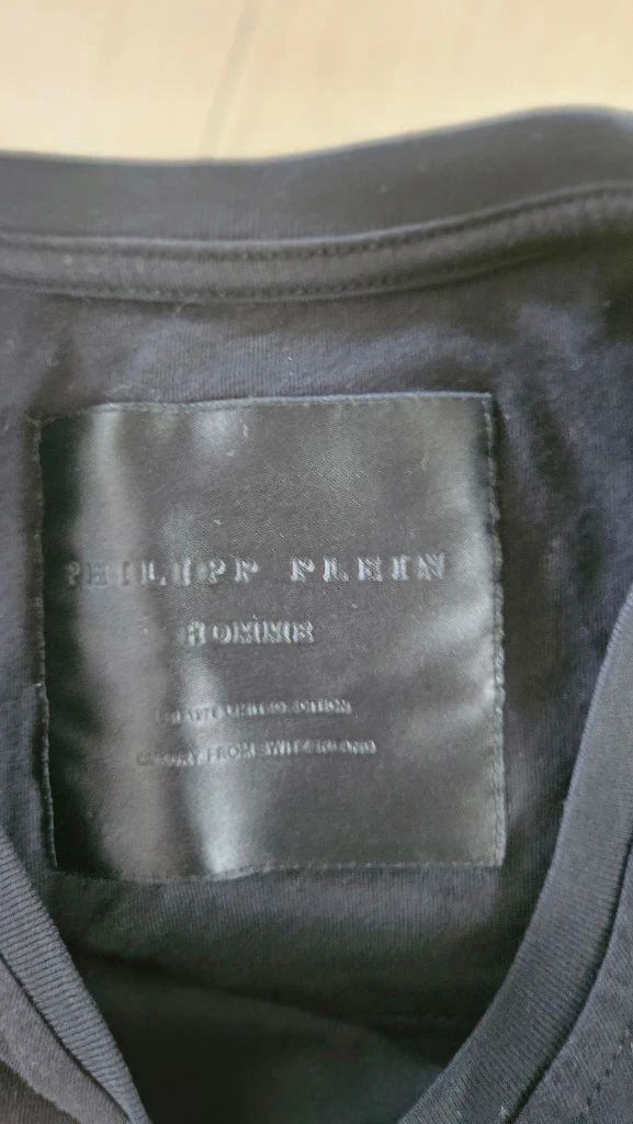 필립플레인 블랙 픽셀 로고 반팔티 L 정품 이미지
