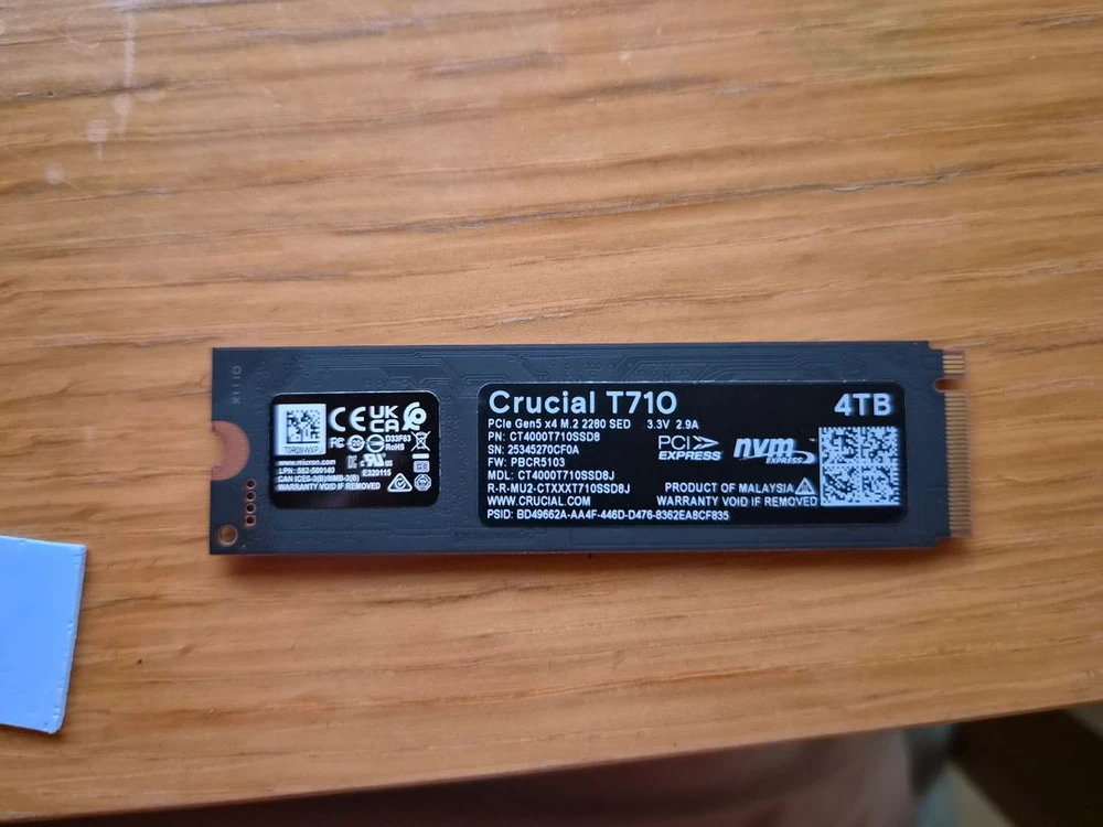 micron Crucial T710 4TB NVMe SSD - 안심되는 중고거래