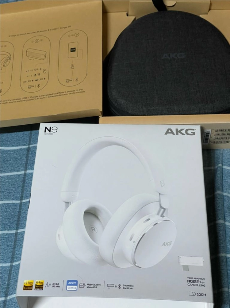 Akg n9 하이브리드 노이즈 캔슬링 블루투스 헤드폰 이미지