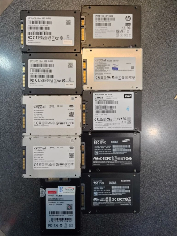 삼성 850 EVO / 마이크론 MX200 MX300 / SSD 240~525GB 다수 판매 이미지