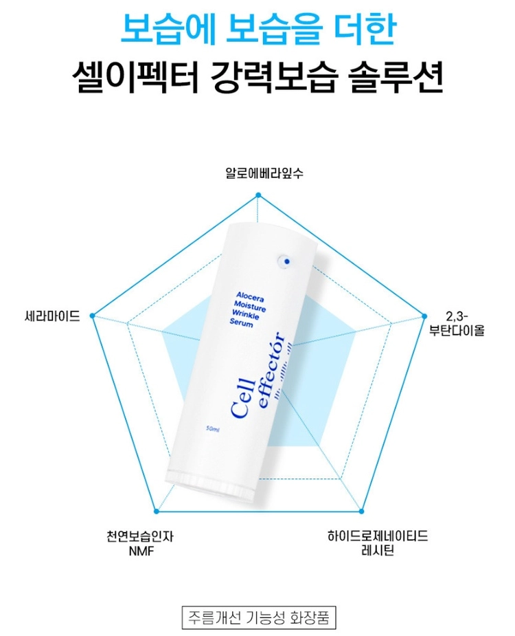 셀이펙터 알로세라 모이스처 링클 세럼 50mL 건보피부용 보습 물광 피부 미개봉 새제품 이미지