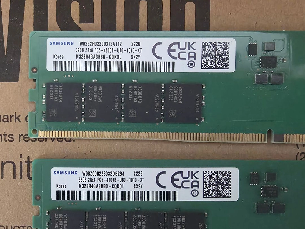 정품 국내 삼성 DDR5 4800B 메모리 32GB 2개 일괄 이미지