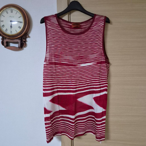 미쏘니(MISSONI) 패턴 니트 슬리브리스 민소매 탑 이미지