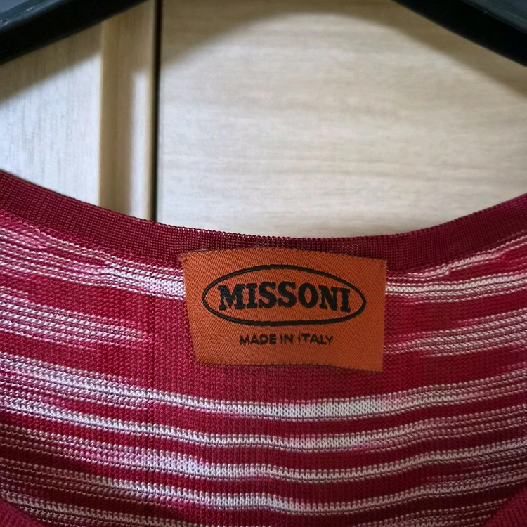 미쏘니(MISSONI) 패턴 니트 슬리브리스 민소매 탑 이미지