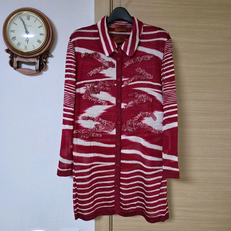 미쏘니(MISSONI) 패턴 니트 슬리브리스 민소매 탑 이미지