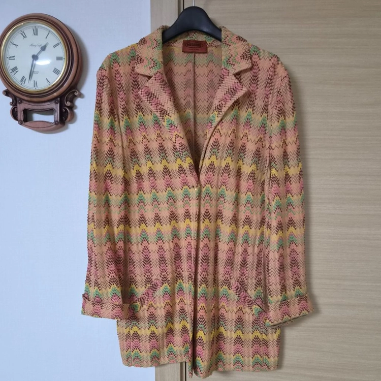 미쏘니(MISSONI) 패턴 카라 가디건 자켓 이미지