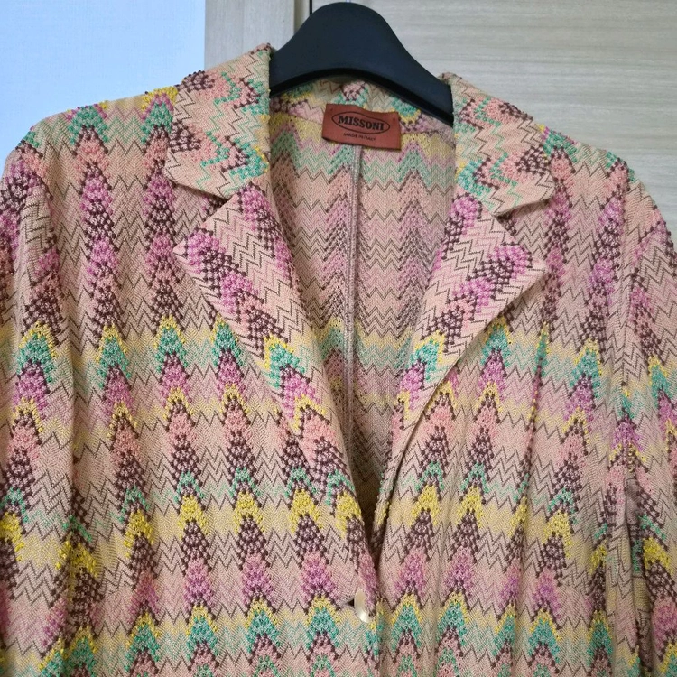 미쏘니(MISSONI) 패턴 카라 가디건 자켓 이미지