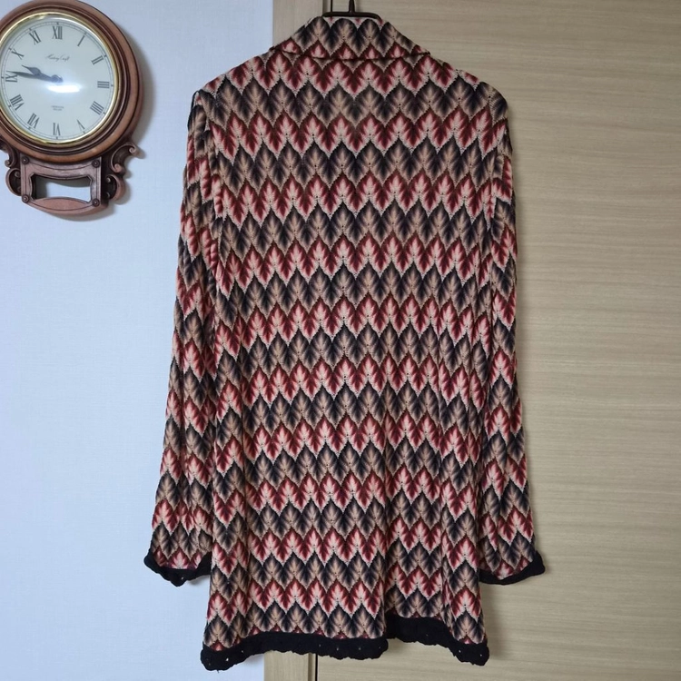 미쏘니(MISSONI) 패턴 울 혼방 니트 자켓 이미지