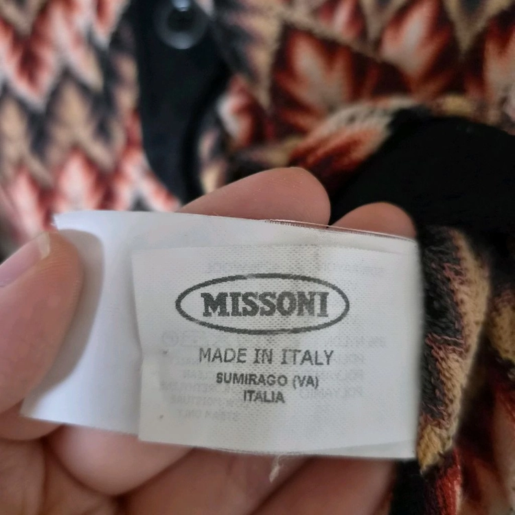 미쏘니(MISSONI) 패턴 울 혼방 니트 자켓 이미지