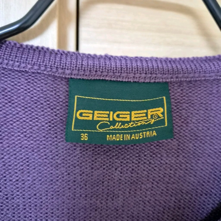 가이거(GEIGER) 자수 패턴 울 가디건 이미지