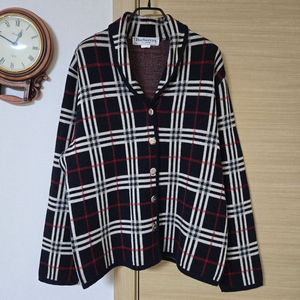 버버리(BURBERRY) 체크 울 혼방 니트 자켓 이미지