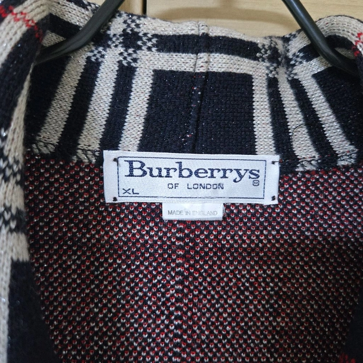 버버리(BURBERRY) 체크 울 혼방 니트 자켓 이미지