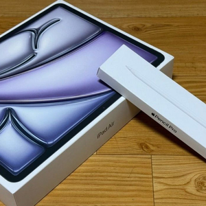 아이패드 에어 11 m4 8세대 128 스그+애플펜슬프로 미개봉 새상품 이미지