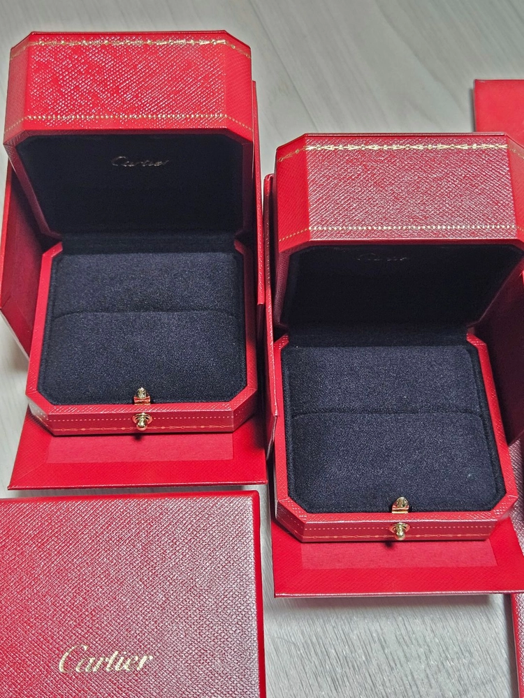 정품 Cartier 까르띠에 반지 박스 링 케이스 커플 세트 :) 이미지