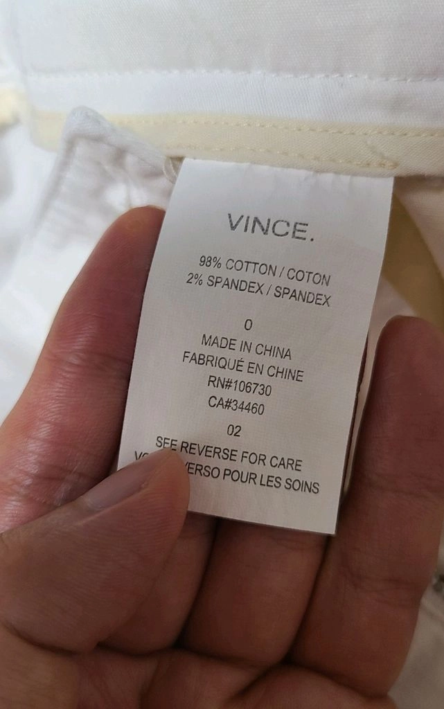 [가격끝] 빈스(VINCE) 화이트 면 바지 이미지