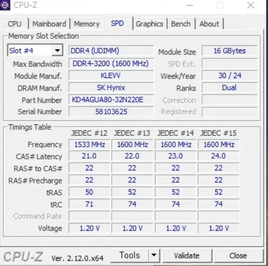 klevv ddr4-3200 메모리 16gb x 2개 일괄판매 이미지