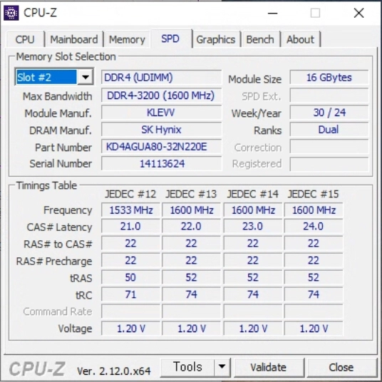 klevv ddr4-3200 메모리 16gb x 2개 일괄판매 이미지