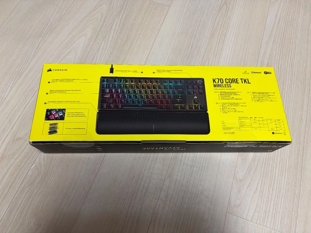 커세어 k70 core wireless tkl 적축 미개봉 이미지