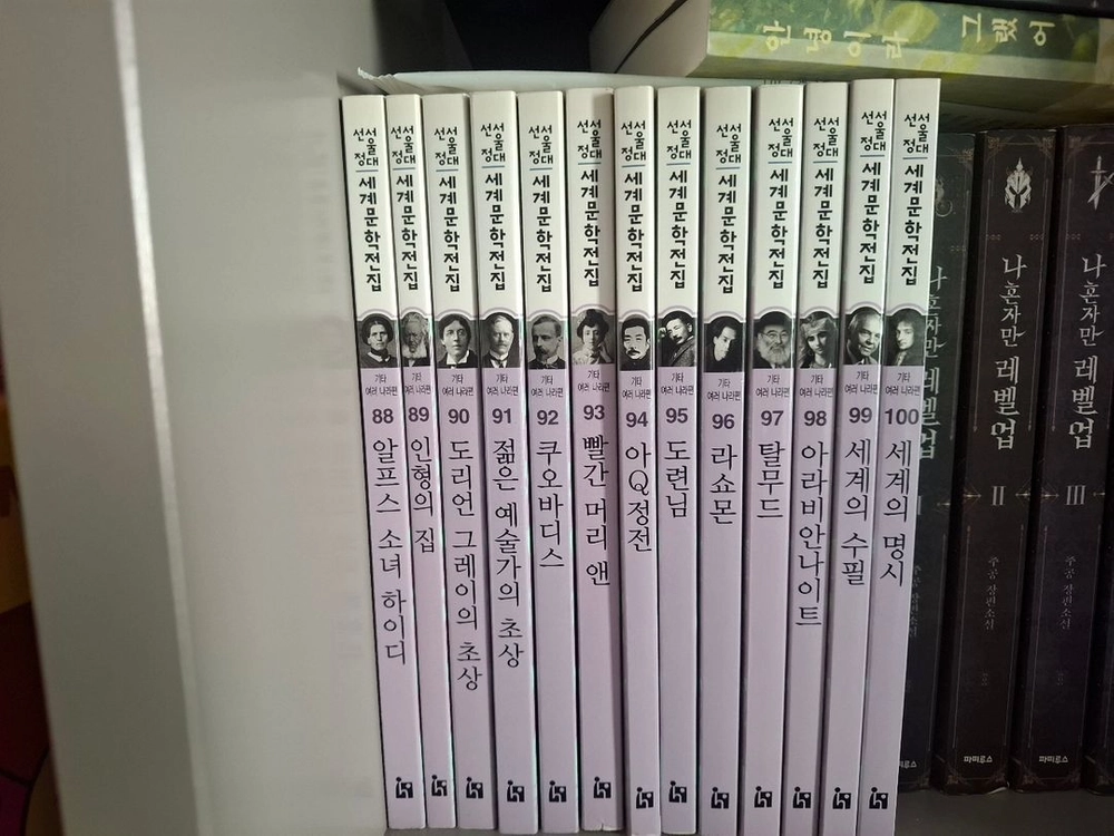 서울대선정 세계문학전집 100권 이미지