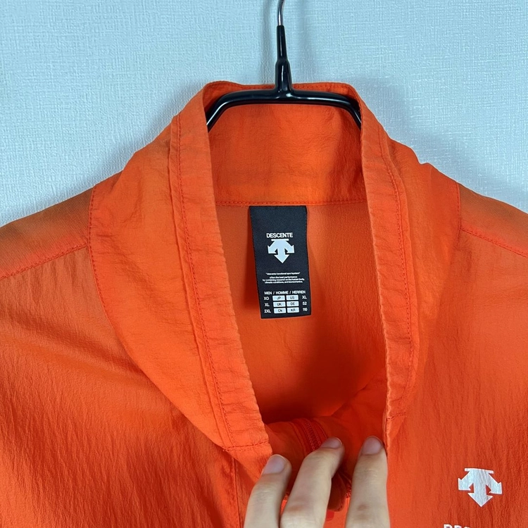 데상트 오렌지 경량 바람막이 자켓 점퍼 남110 2XL 라덴 빈티지 이미지
