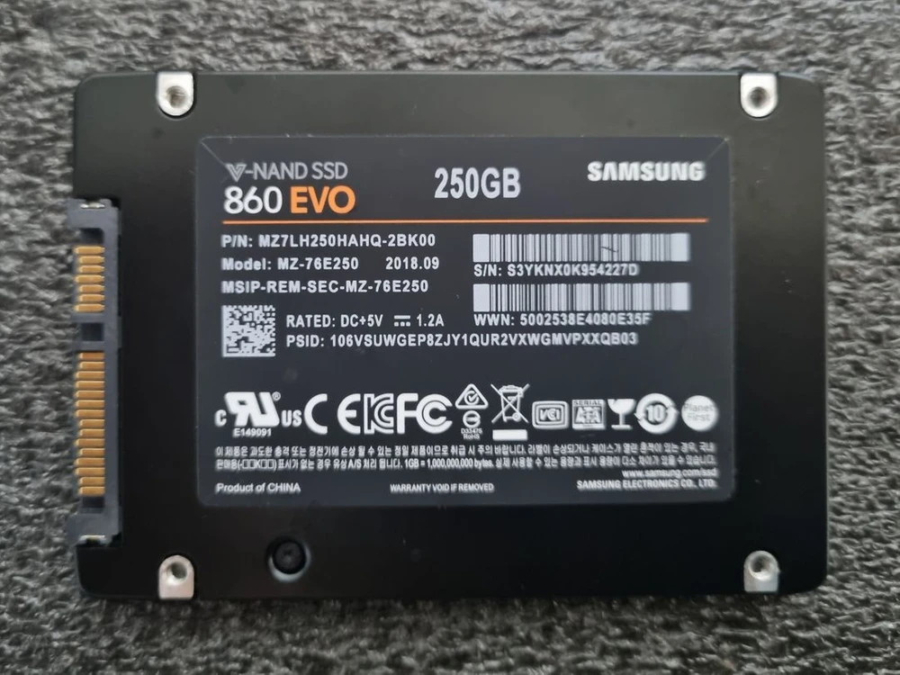 삼성 860evo 250GB SSD (윈도우,오피스) 이미지