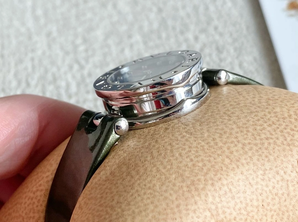 불가리 비제로원 블루 자개 다이아 12p 쿼츠 여성용 22mm 스몰 이미지