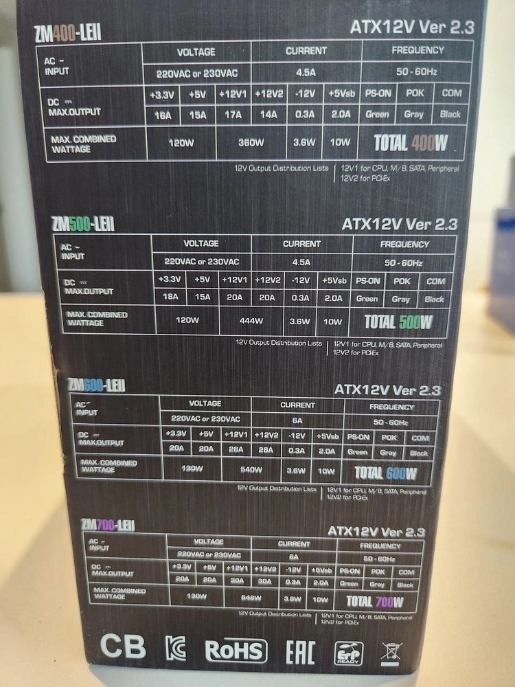 [미개봉/새제품] 잘만 ZM700-LE II 정격 700W 컴퓨터 파워서플라이 판매 (ZM700-LEII) 이미지