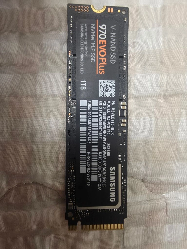 삼성 SSD 970 evo plus m.2 nvme 1tb 이미지
