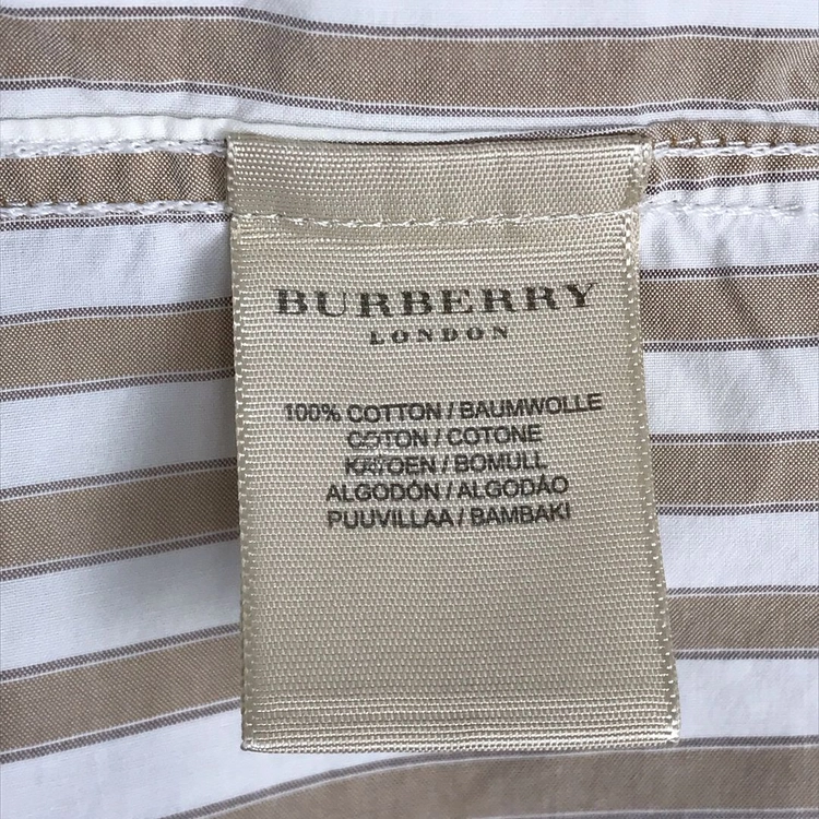 버버리 Burberry 스트라이프 반팔 셔츠 남방 남성M 이미지