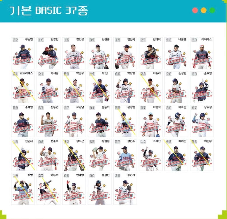 롯데자이언츠 시즌3 띠부씰 포토카드 팝니다 이미지