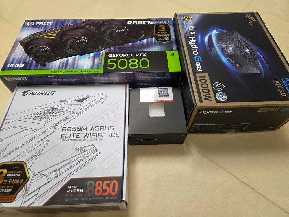 9800x3d, b850m wifi, rtx 5080 초고사양 본체 이미지