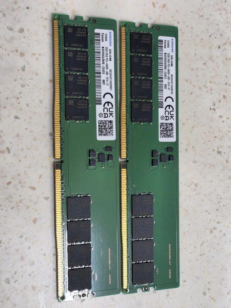 삼성 DDR5 32GB 4800 데스크탑 메모리 2개 세트 이미지