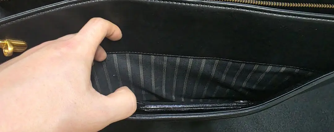 발렌시아가 빈티지 가죽 브리프케이스 / 블랙 / 골드 하드웨어 이미지
