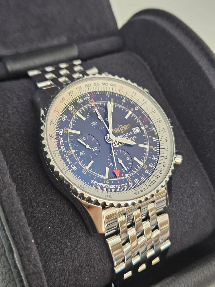 [중고명품 럭스올 울산점]브라이틀링 네비타이머 월드 GMT 46mm A2432212 이미지