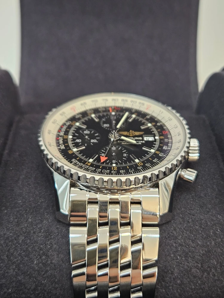 [중고명품 럭스올 울산점]브라이틀링 네비타이머 월드 GMT 46mm A2432212 이미지