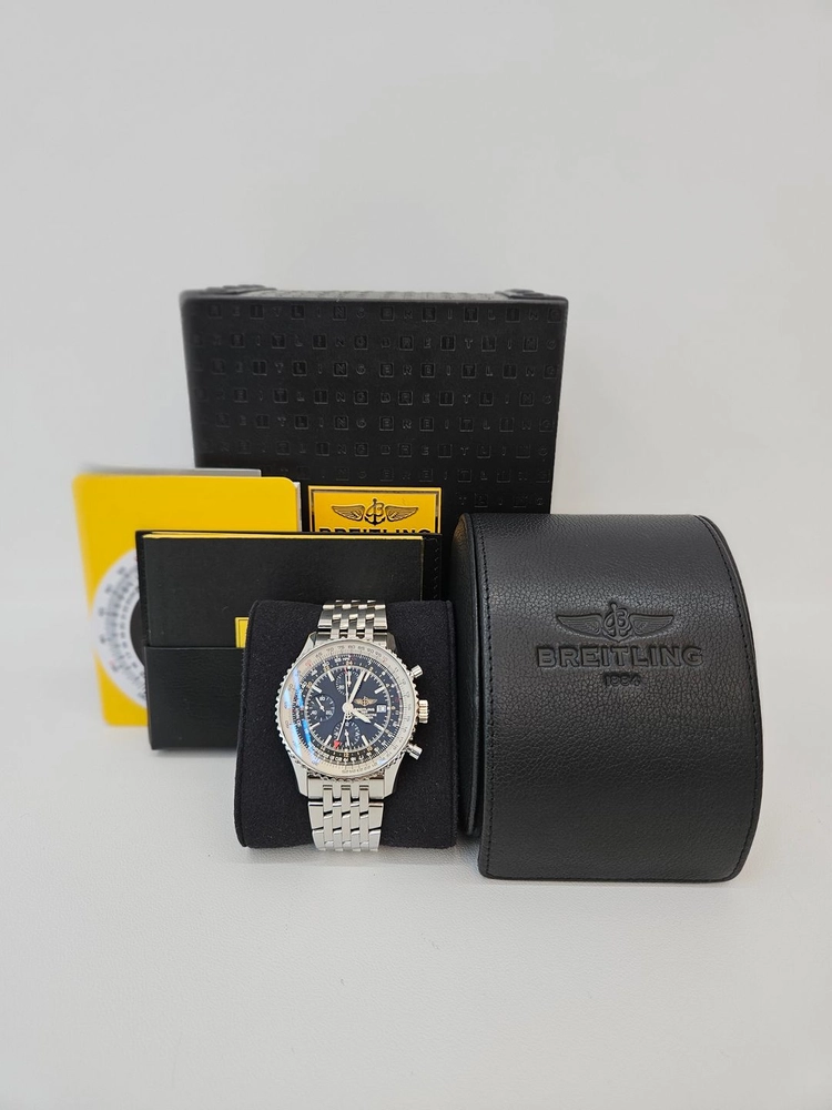[중고명품 럭스올 울산점]브라이틀링 네비타이머 월드 GMT 46mm A2432212 이미지