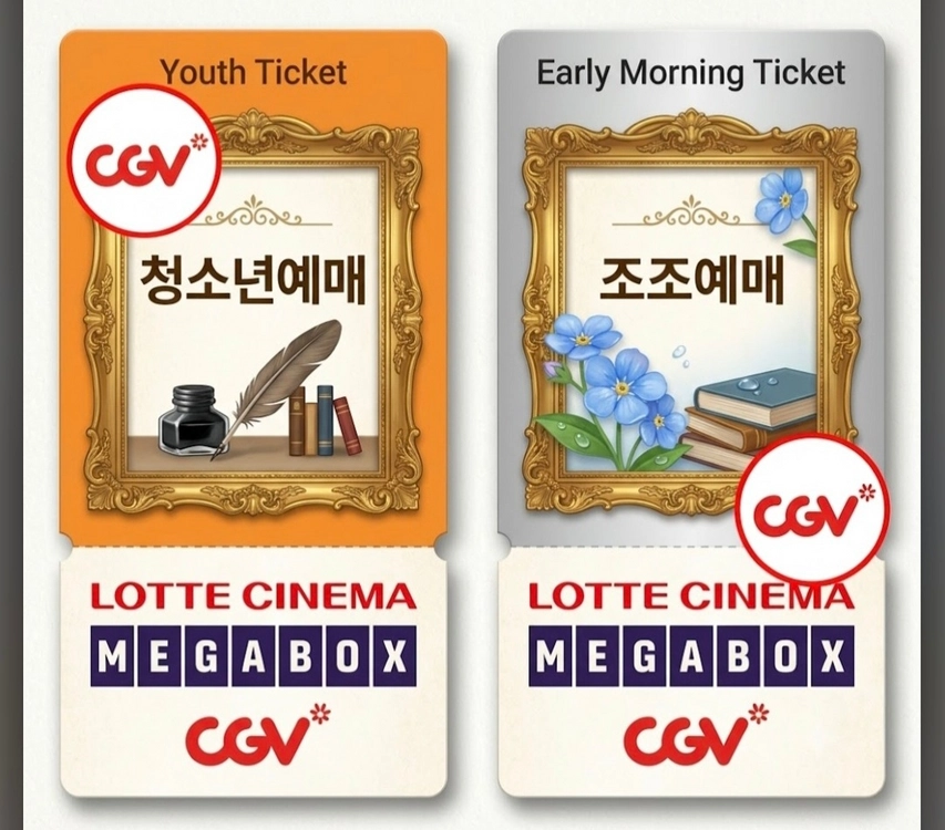 청소년 및 조조(성인가능) 롯데시네마 메가박스 cgv 예매 - 안심되는 중고거래