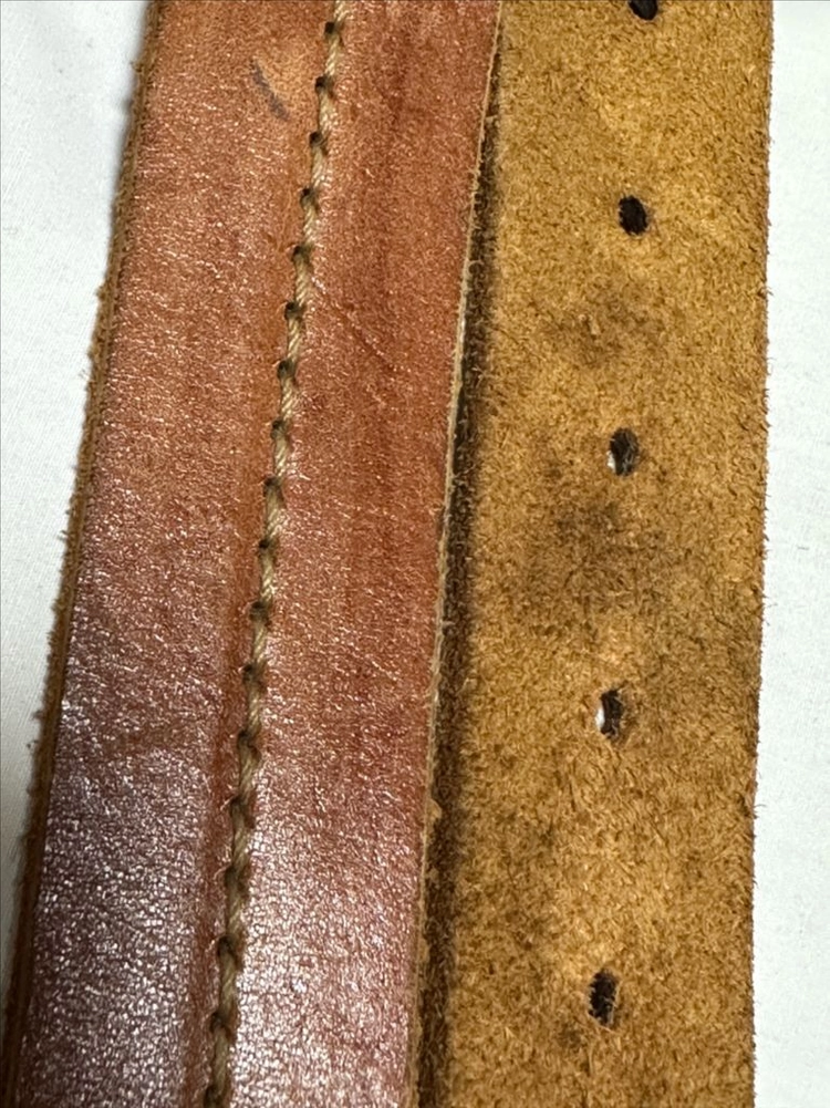 수제 통가죽 벨트 브라운 L 이미지