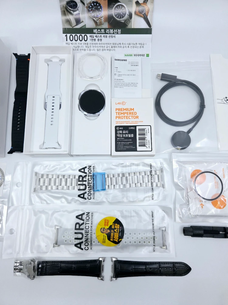 (단순개봉) 갤럭시워치 8 실버 LTE 40mm 자급제 스마트워치 SM-L325N + AURA 커넥션 다수 일괄판매 이미지
