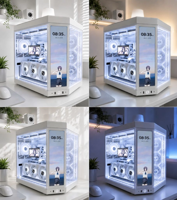 라이젠7 9800X3D RTX5080 Y70 인피니티 스노우화이트 PC 이미지