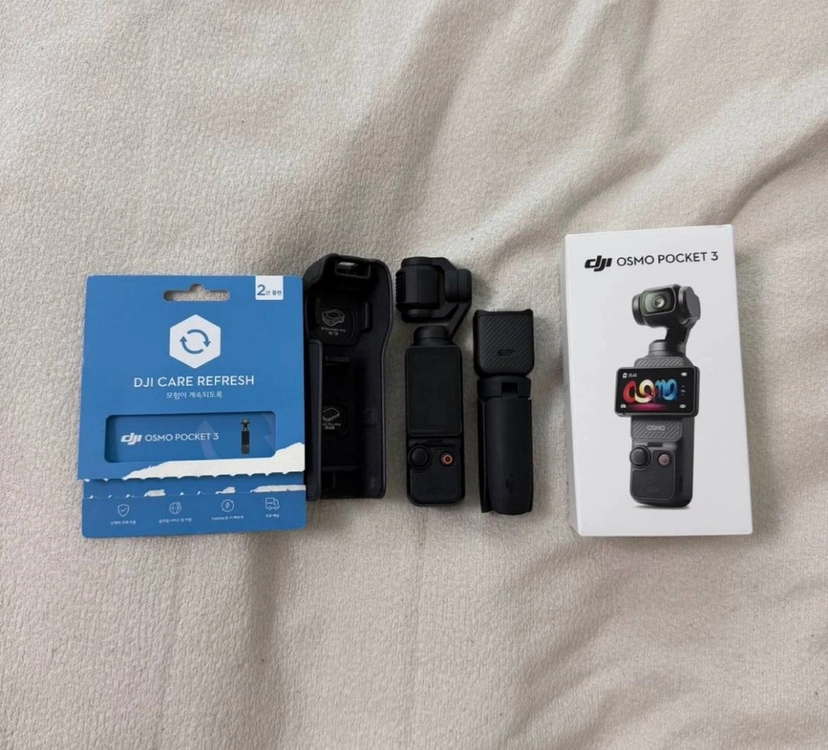 DJI 오즈모 포켓3 풀박스(케어포함 ,256sd포함,삼각대) 판매합니다 - 안심되는 중고거래