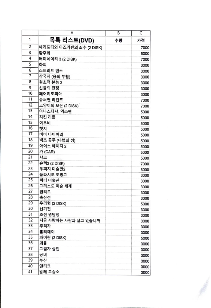 영화 DVD 이미지