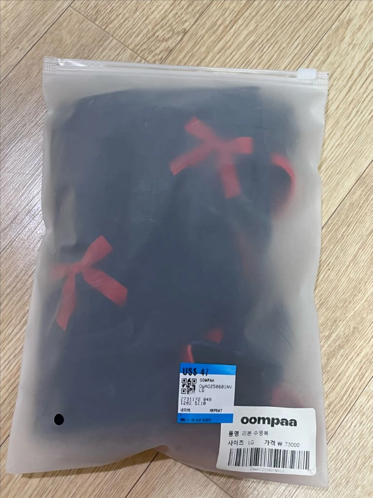 oompaa 리본 수영복 L사이즈 새상품 이미지