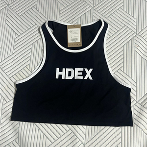 하덱스 우먼스 크롭 슬리브 L 여성 반팔 민소매 나시 블랙 이미지