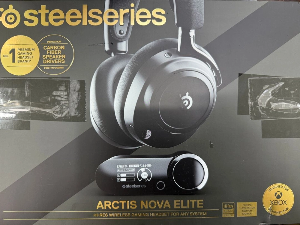 스틸시리즈 Arctis Nova Elite 무선 게이밍 헤드셋 블랙 이미지