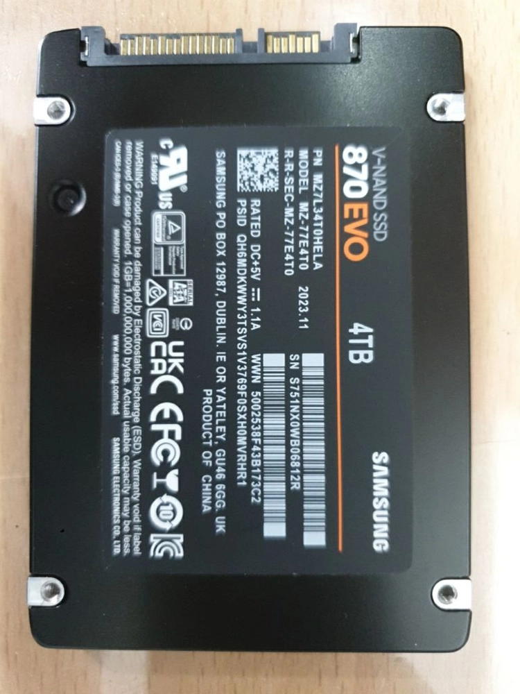 삼성전자 870 EVO 4TB SSD 상태매우좋음,성남,분당 이미지