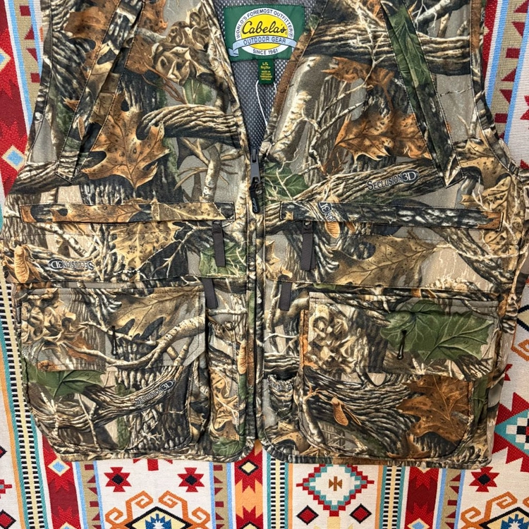 CABELA 남성 리얼트리 밀리터리 헌팅 조끼 베스트 L/100 이미지