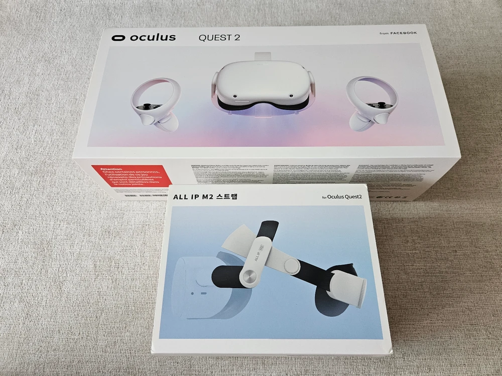 오큘러스 퀘스트2 256GB VR 헤드셋 풀박스 이미지